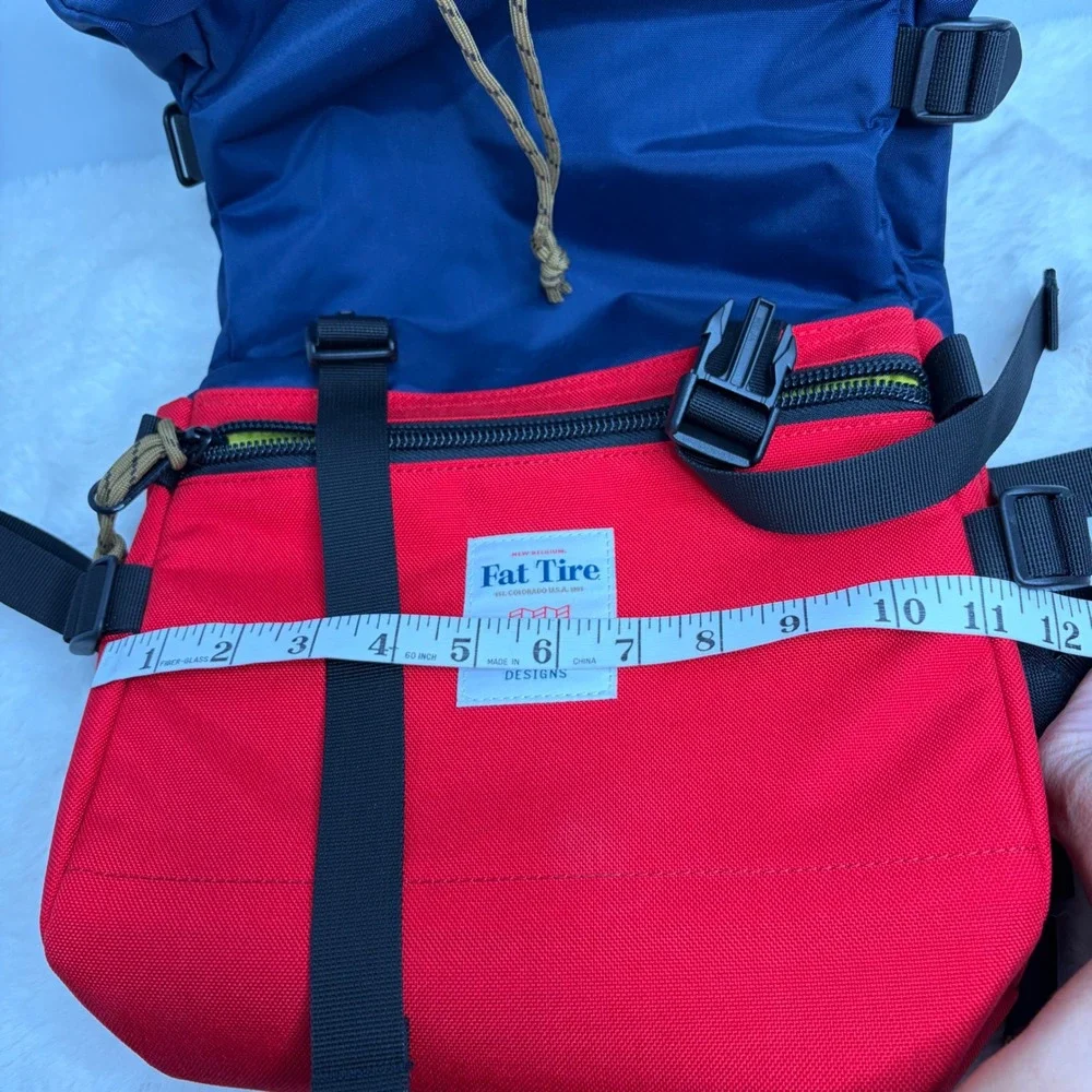 Topo Designs x New Belgium Fat Tire Rover Pack Backpack Red Navy Blue USA